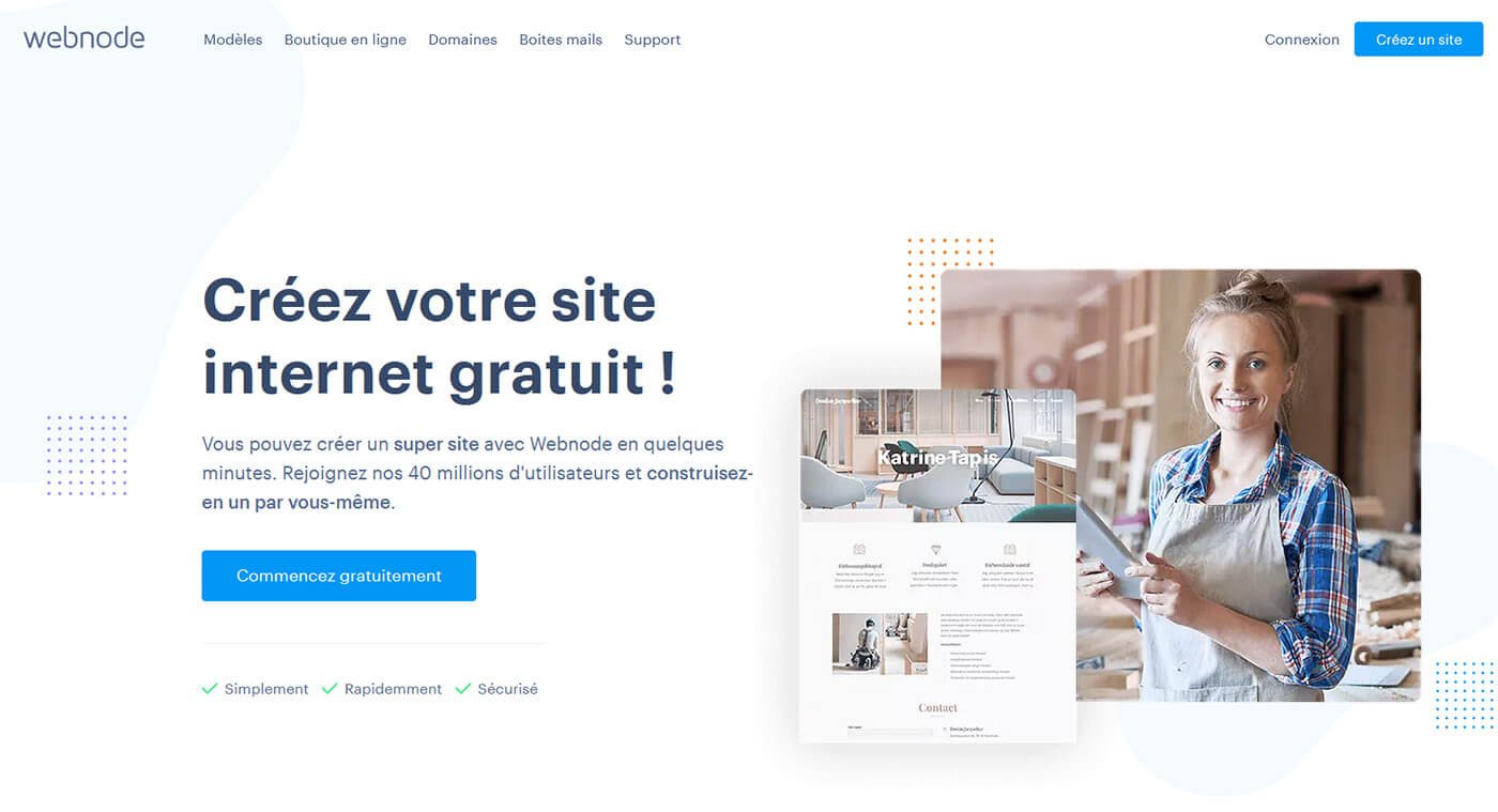 Créer site gratuit Webnode