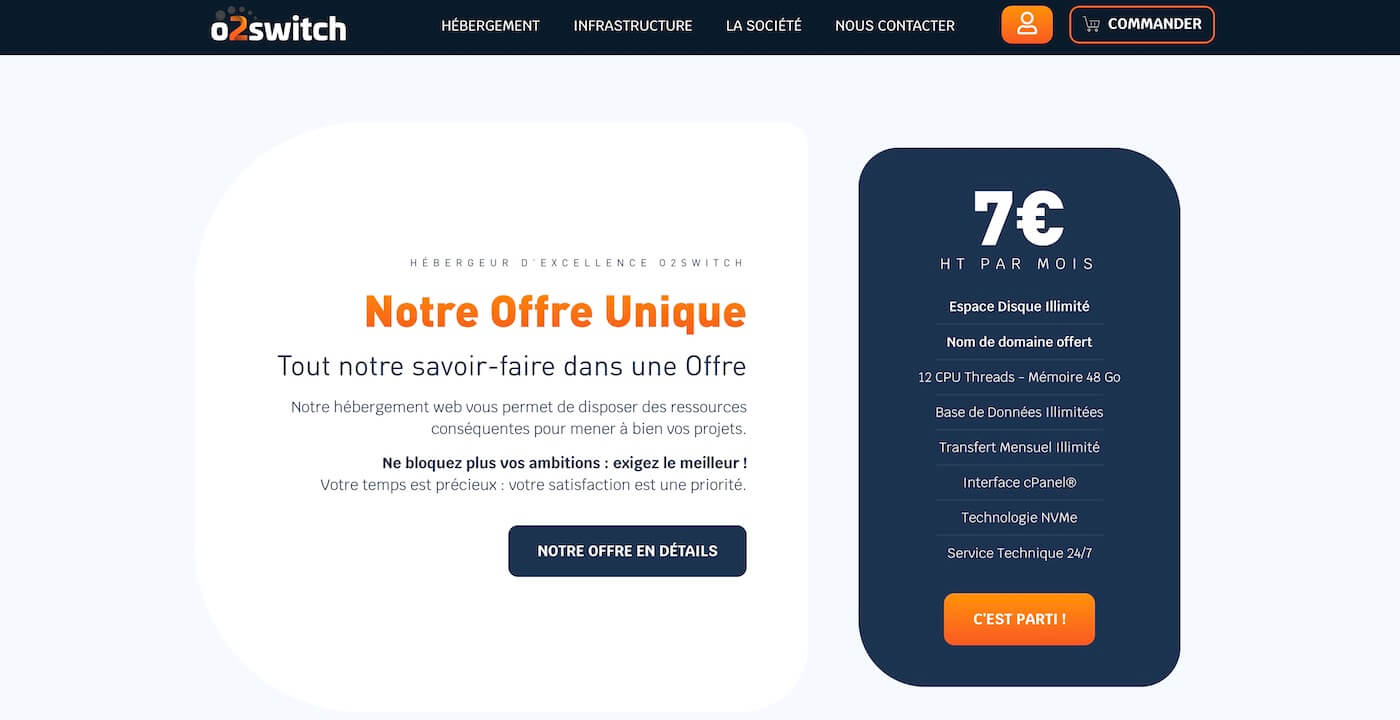 Offre unique o2switch